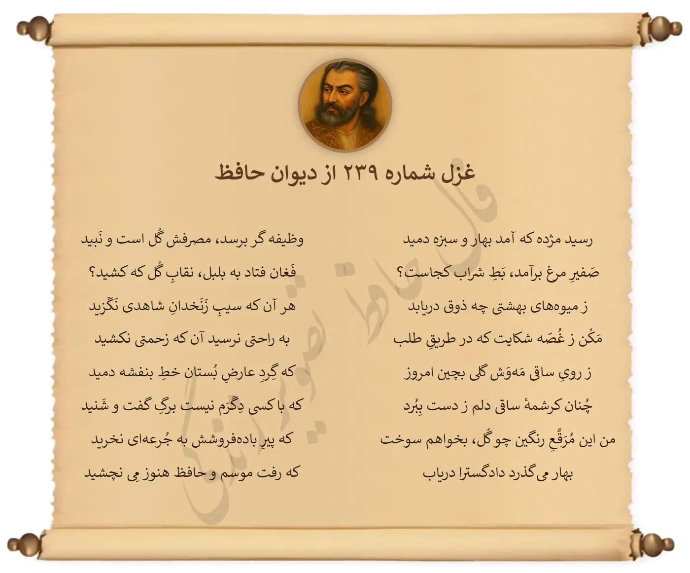 فال حافظ شبانه دوشنبه ۳ آذر برای متولدین ۱۲ ماه