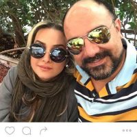 عکس سلفی جدید برزو ارجمند و همسرش مهر 94