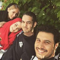 عکس الناز حبیبی در بغل همسرش + عکس