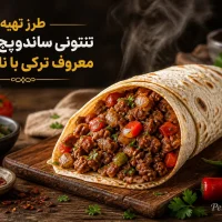 طرز تهیه تنتونی؛ ساندویچ گوشت ترکی سریع و خوشمزه با لواش و سماق
